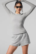 Ribbed Modal Long Sleeve - Athletic Heather Grey — photo 1