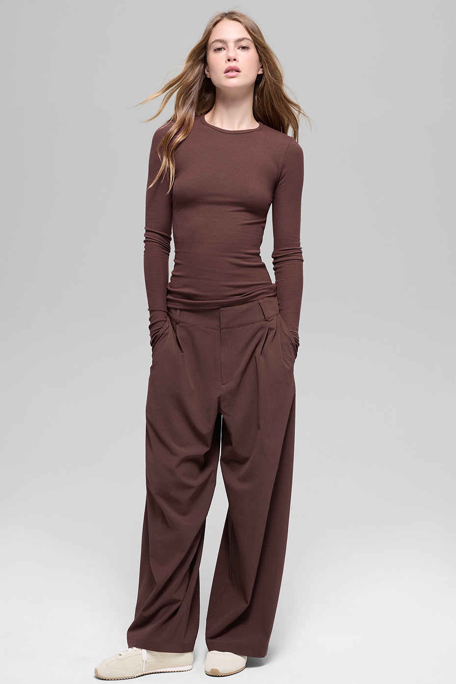 Ribbed Modal Long Sleeve - Brownstone — photo 4