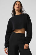 Extreme Cropped Pullover - Black — photo 1