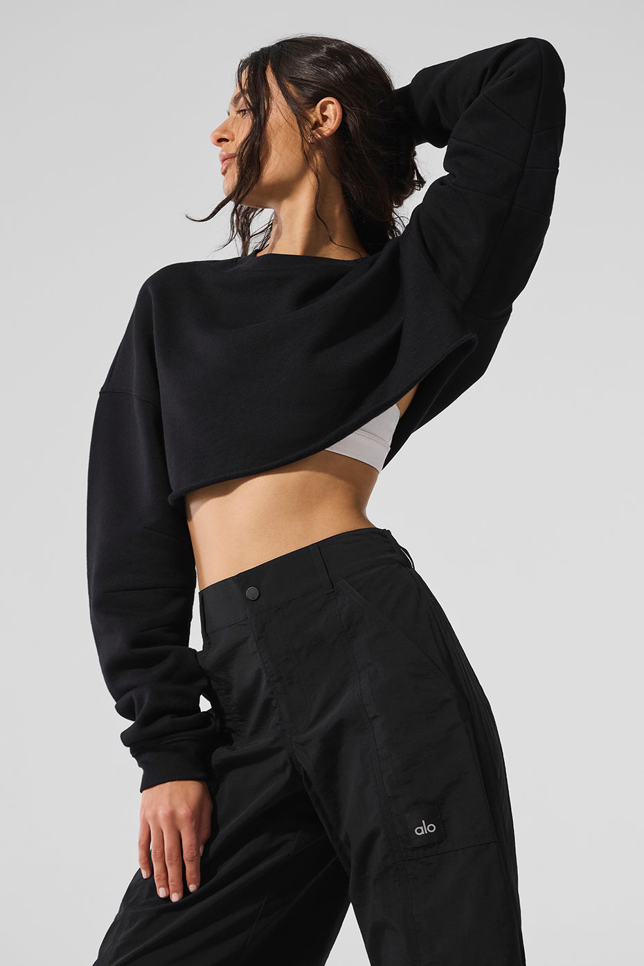 Extreme Cropped Pullover - Black — photo 3