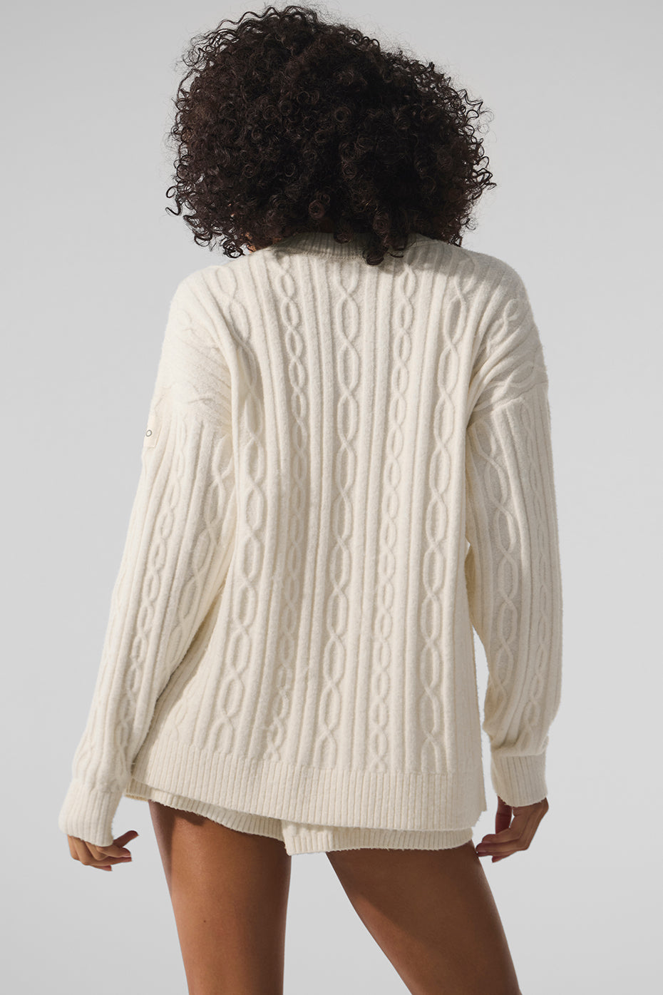 Cable Knit Winter Bliss Cardigan - Ivory — photo 3