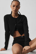 Pointelle Sweater Be Mine Cardigan - Black — photo 1
