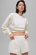 Cropped Accolade Crewneck - Ivory — photo 1
