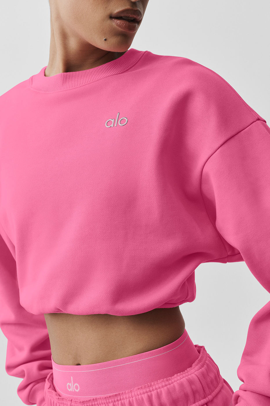 Cropped Accolade Crewneck - Paradise Pink — photo 4