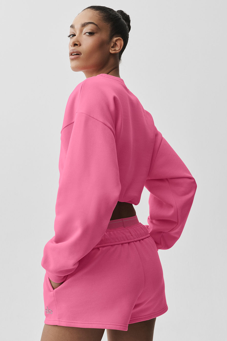 Cropped Accolade Crewneck - Paradise Pink — photo 2