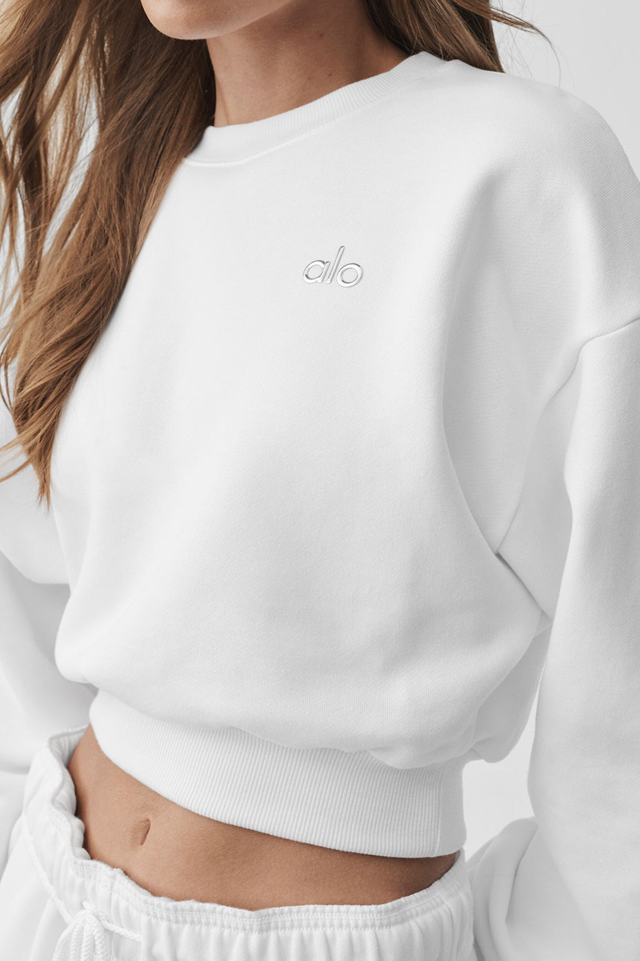 Cropped Accolade Crewneck - White — photo 4