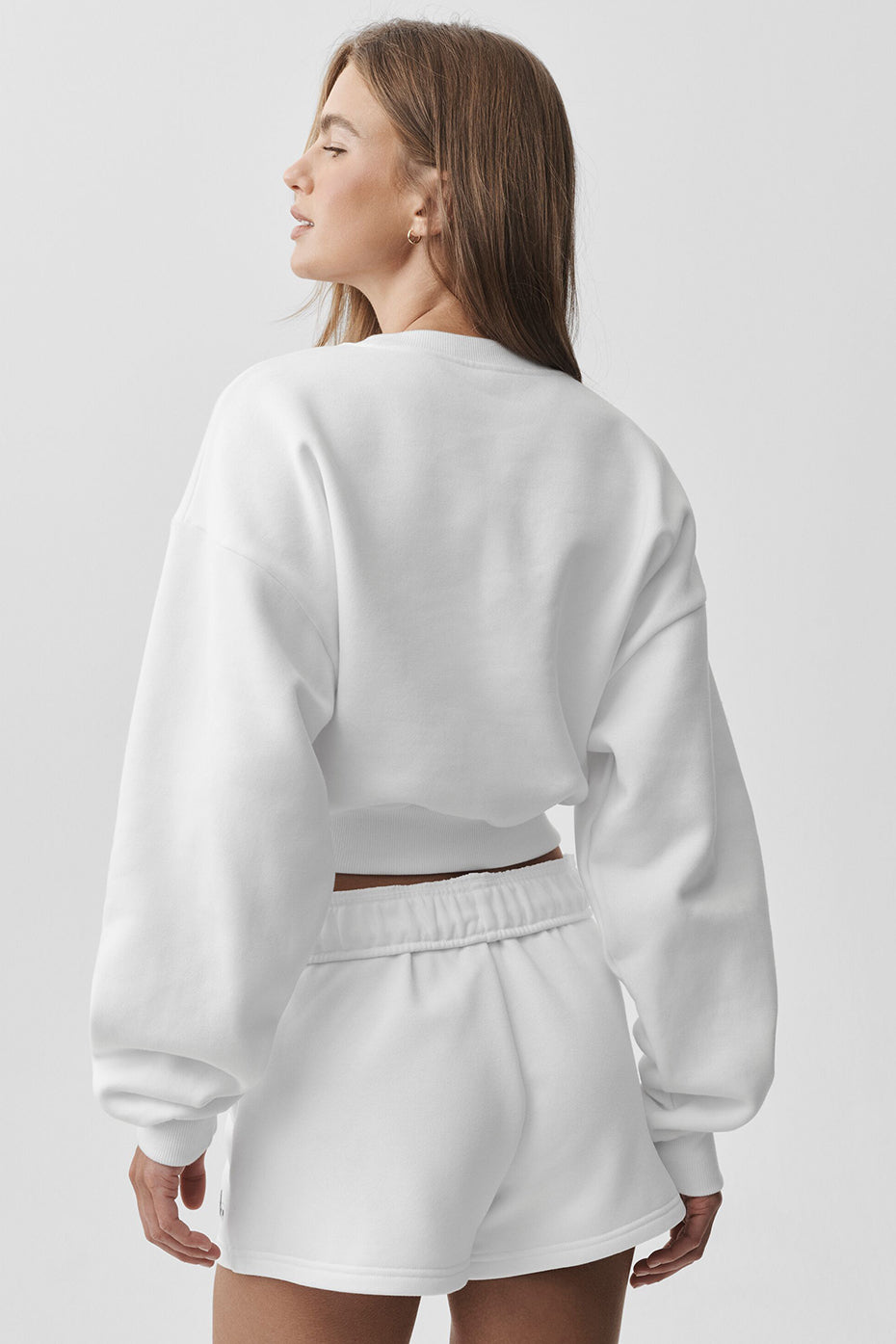 Cropped Accolade Crewneck - White — photo 2