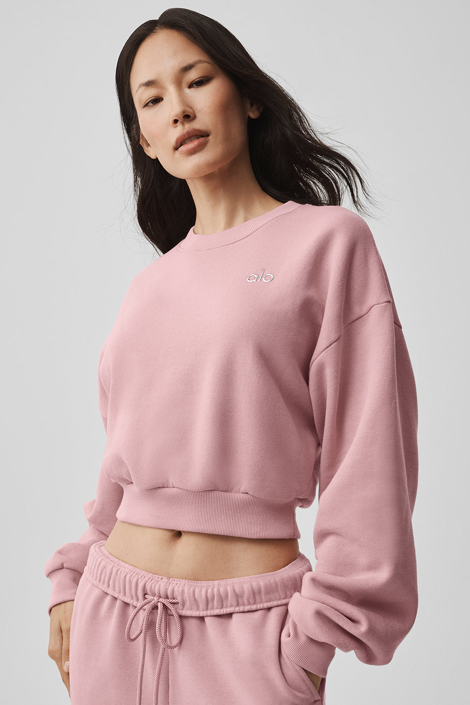 Cropped Accolade Crewneck - Vintage Pink — photo 5