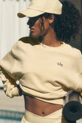 Cropped Accolade Crewneck - Candlelight Yellow — photo 1