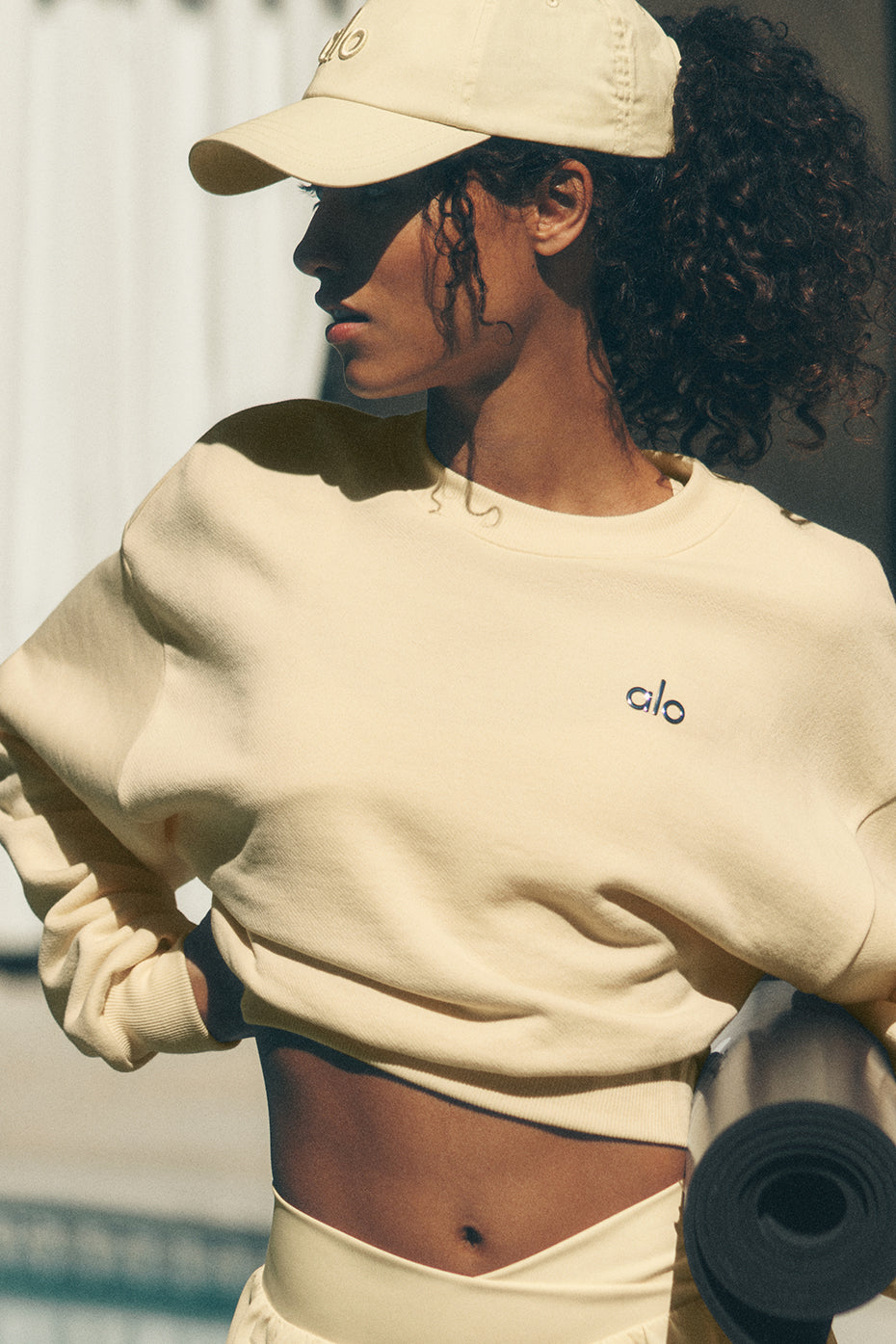 Cropped Accolade Crewneck - Candlelight Yellow — photo 1