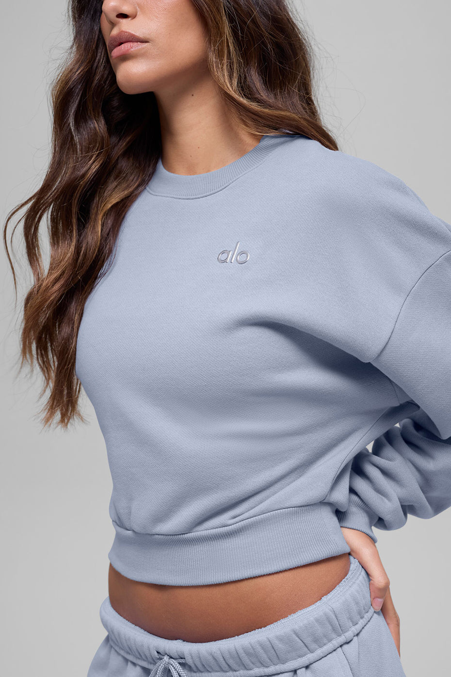 Cropped Accolade Crewneck - Winter Frost — photo 5