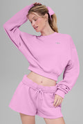 Cropped Accolade Crewneck - Candy Heart Pink — photo 3