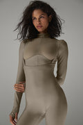 Airlift Winter Warm Mesh Ski Time Long Sleeve - Light Cocoa — photo 1