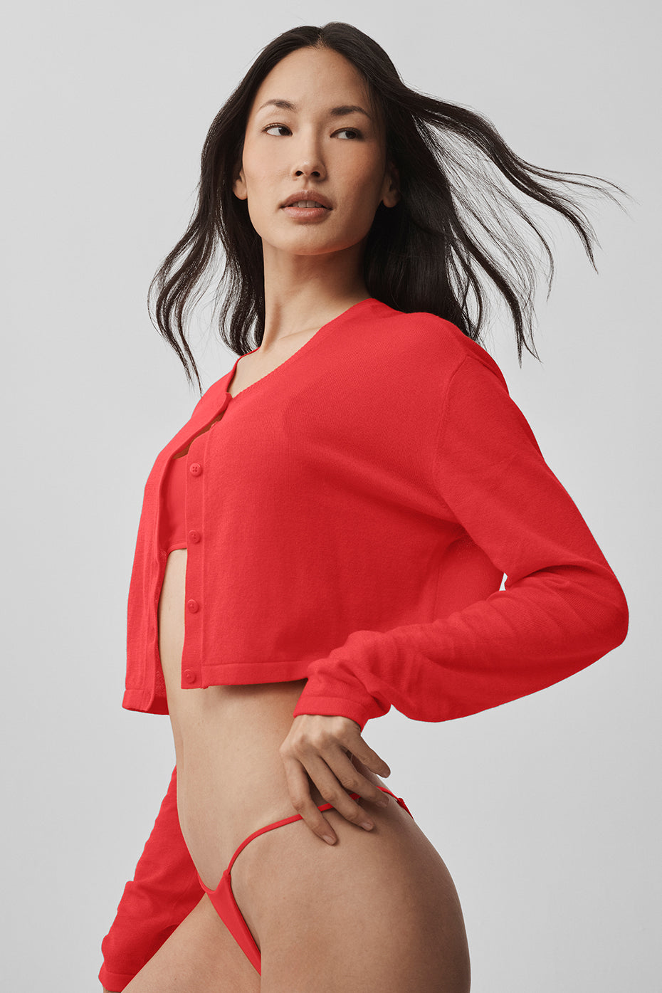 Supernatural Sweater Cardigan - Bright Red — photo 3