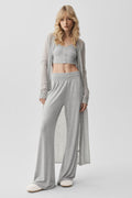 Sheer Cashmere Long Cardigan - Athletic Heather Grey — photo 1