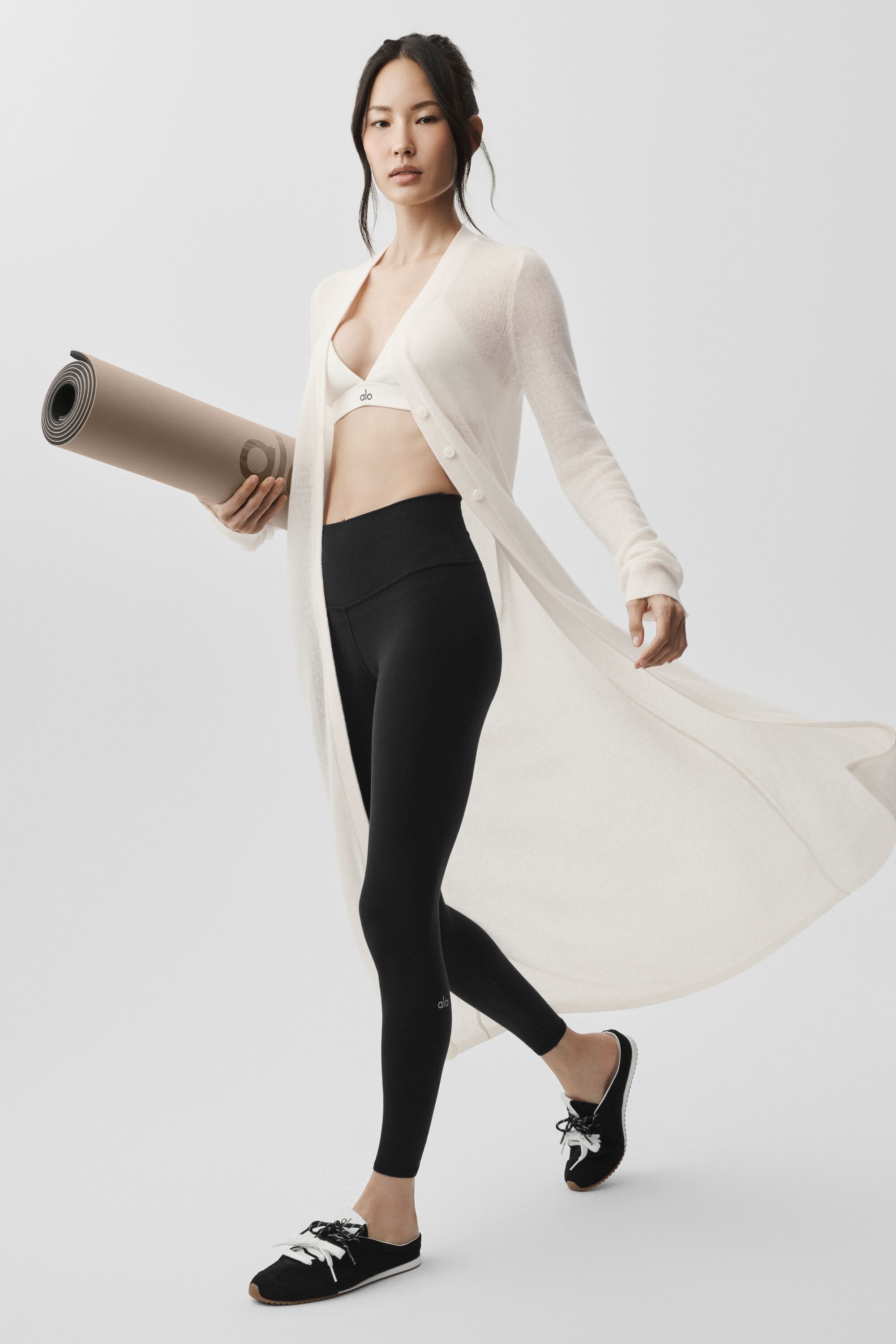 Sheer Cashmere Long Cardigan - Ivory — photo 5