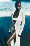 Sheer Cashmere Long Cardigan - Ivory — photo 1