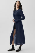 Sheer Cashmere Long Cardigan - Navy — photo 1