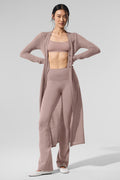 Sheer Cashmere Long Cardigan - Taupe — photo 1