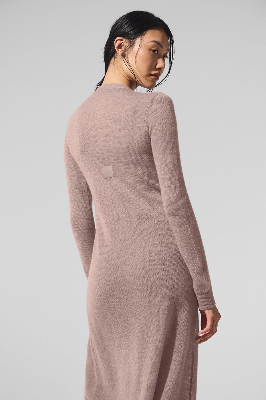 Sheer Cashmere Long Cardigan - Taupe — photo 3