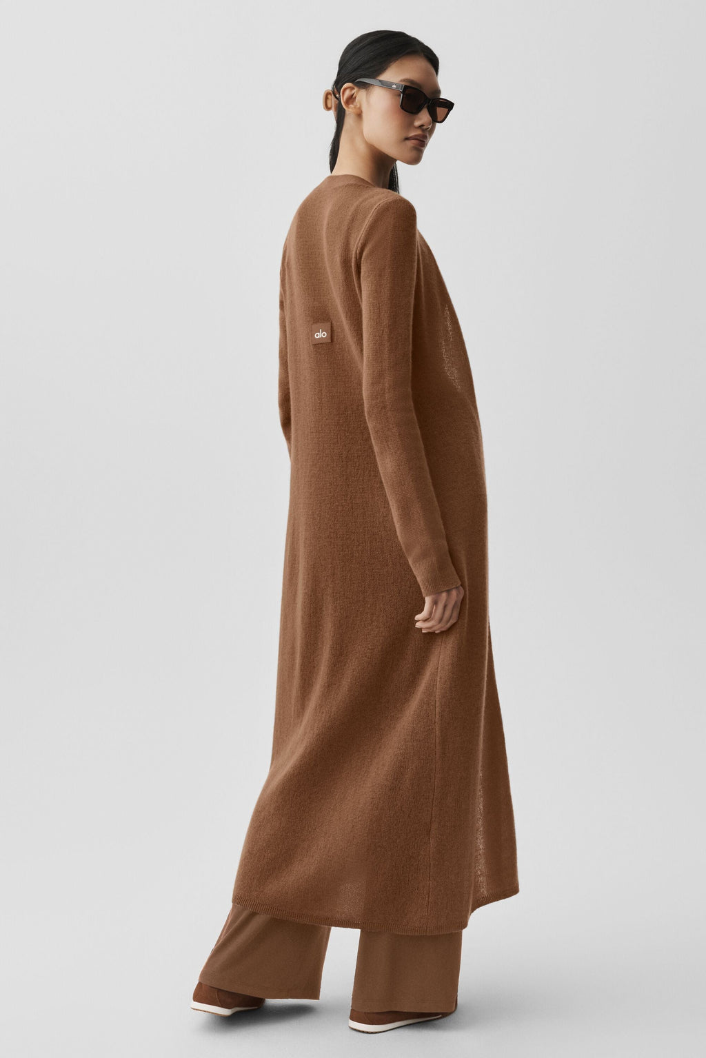 Sheer Cashmere Long Cardigan - Sun Kissed Brown — photo 2