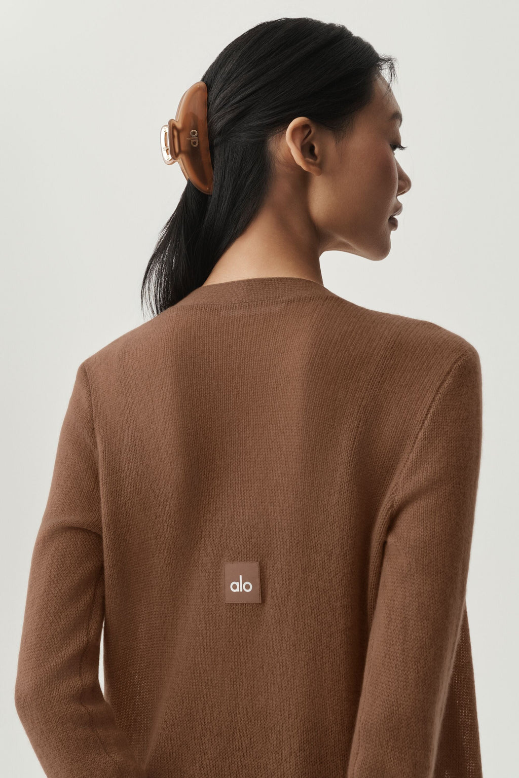 Sheer Cashmere Long Cardigan - Sun Kissed Brown — photo 5