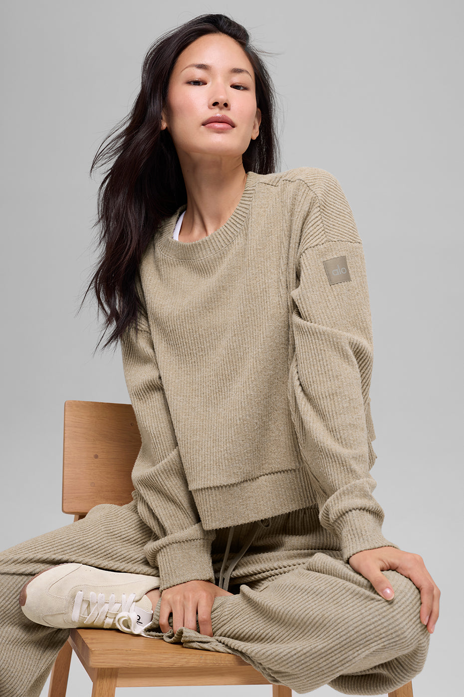 Muse Crew Neck Pullover - Gravel Heather — photo 5