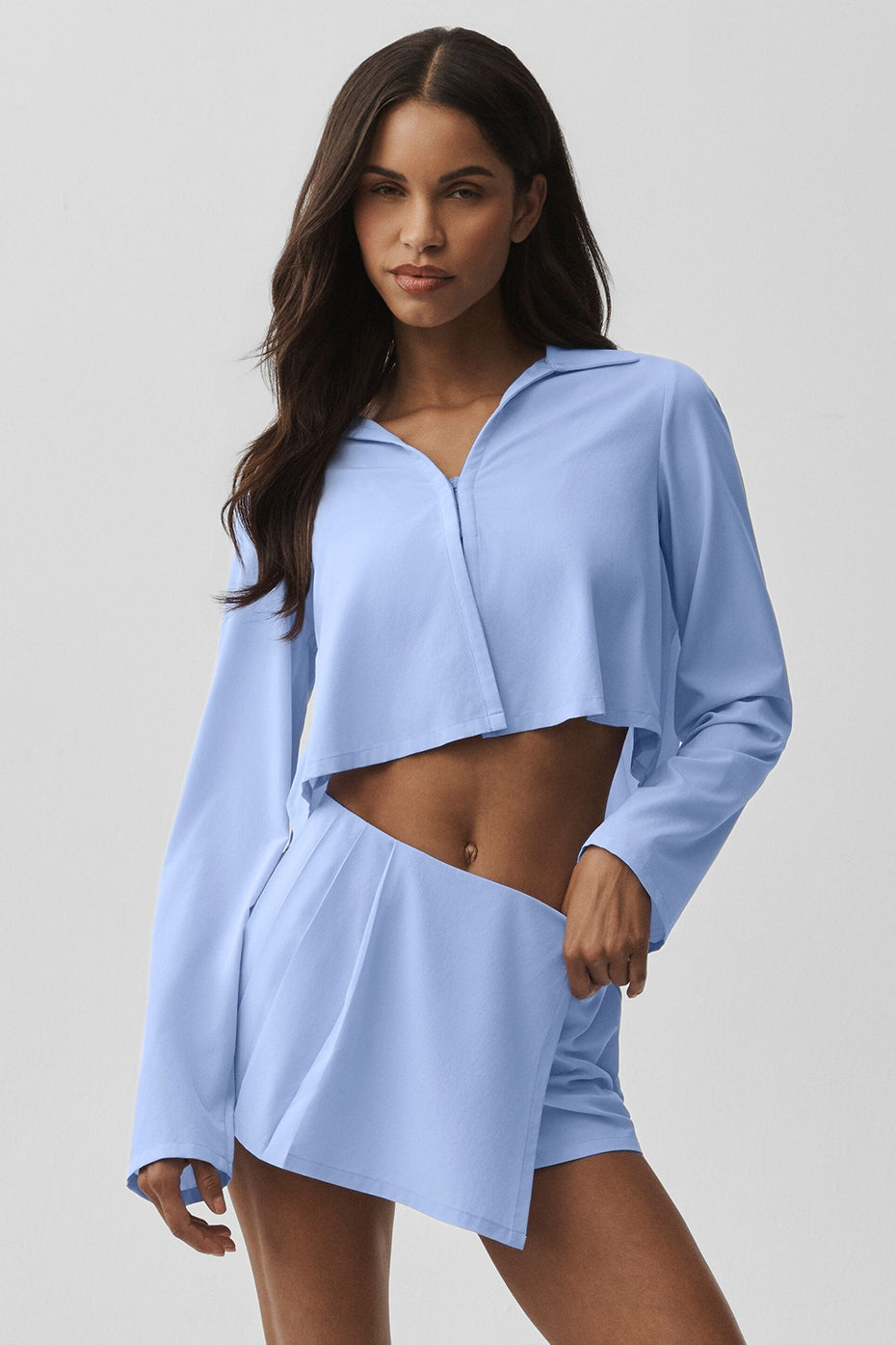 Cropped Unmatched Long Sleeve - Light Provence Blue — photo 3