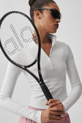 ALO Softsculpt Precision 1/4 Zip Long Sleeve - White — photo 1