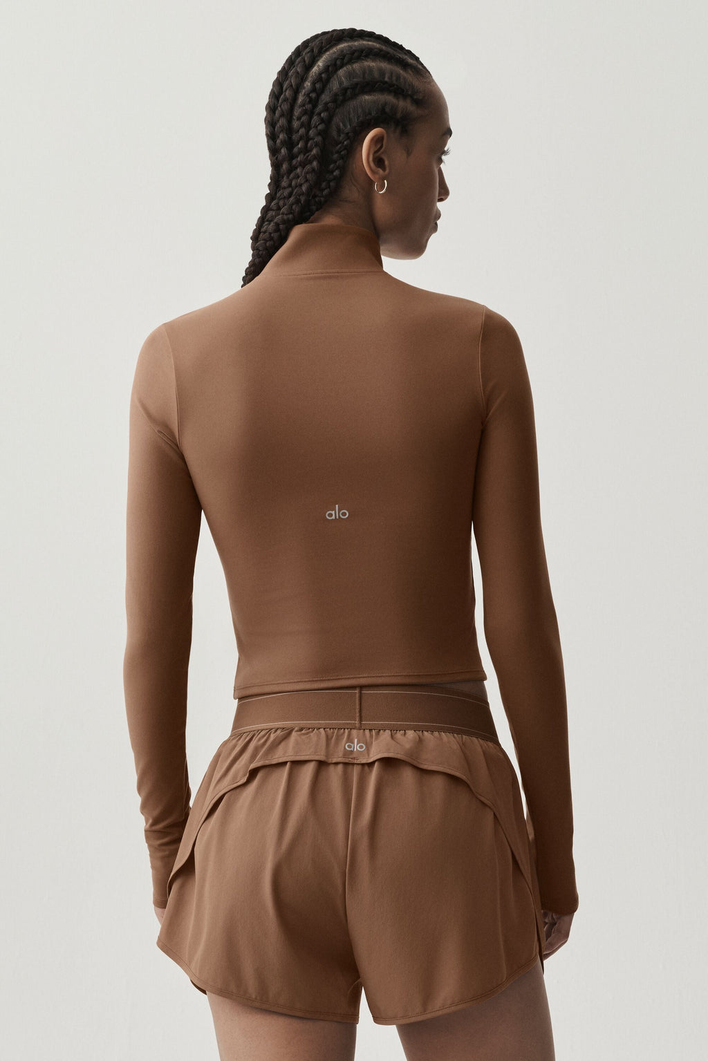 ALO Softsculpt Precision 1/4 Zip Long Sleeve - Sun Kissed Brown — photo 4