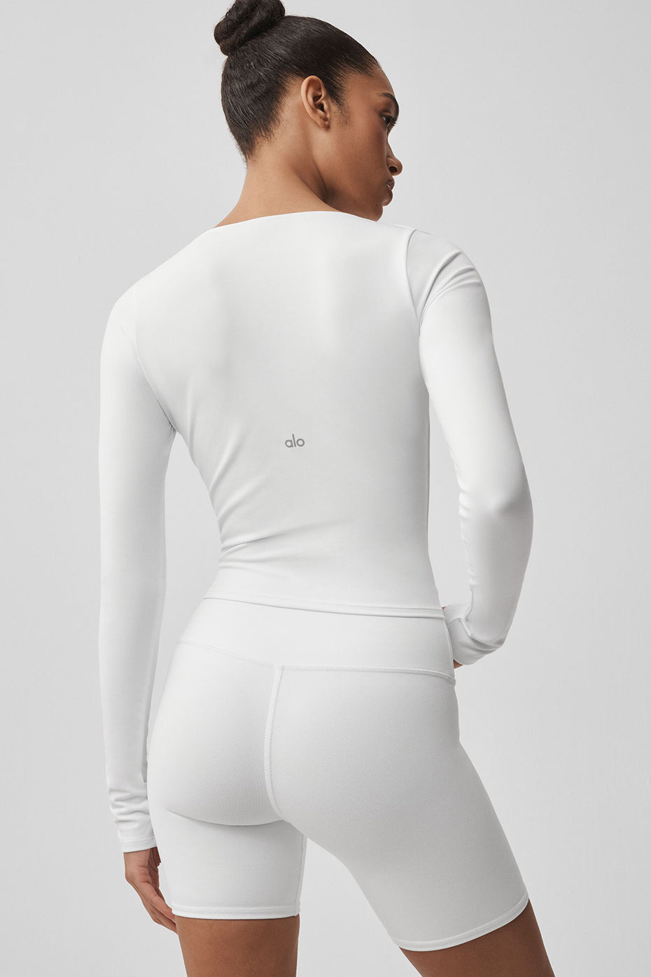ALO Softsculpt Precision Long Sleeve - White — photo 4