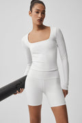 ALO Softsculpt Precision Long Sleeve - White — photo 1