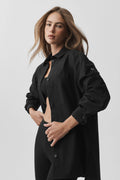 Cotton Real Deal Button Up Long Sleeve - Black — photo 1