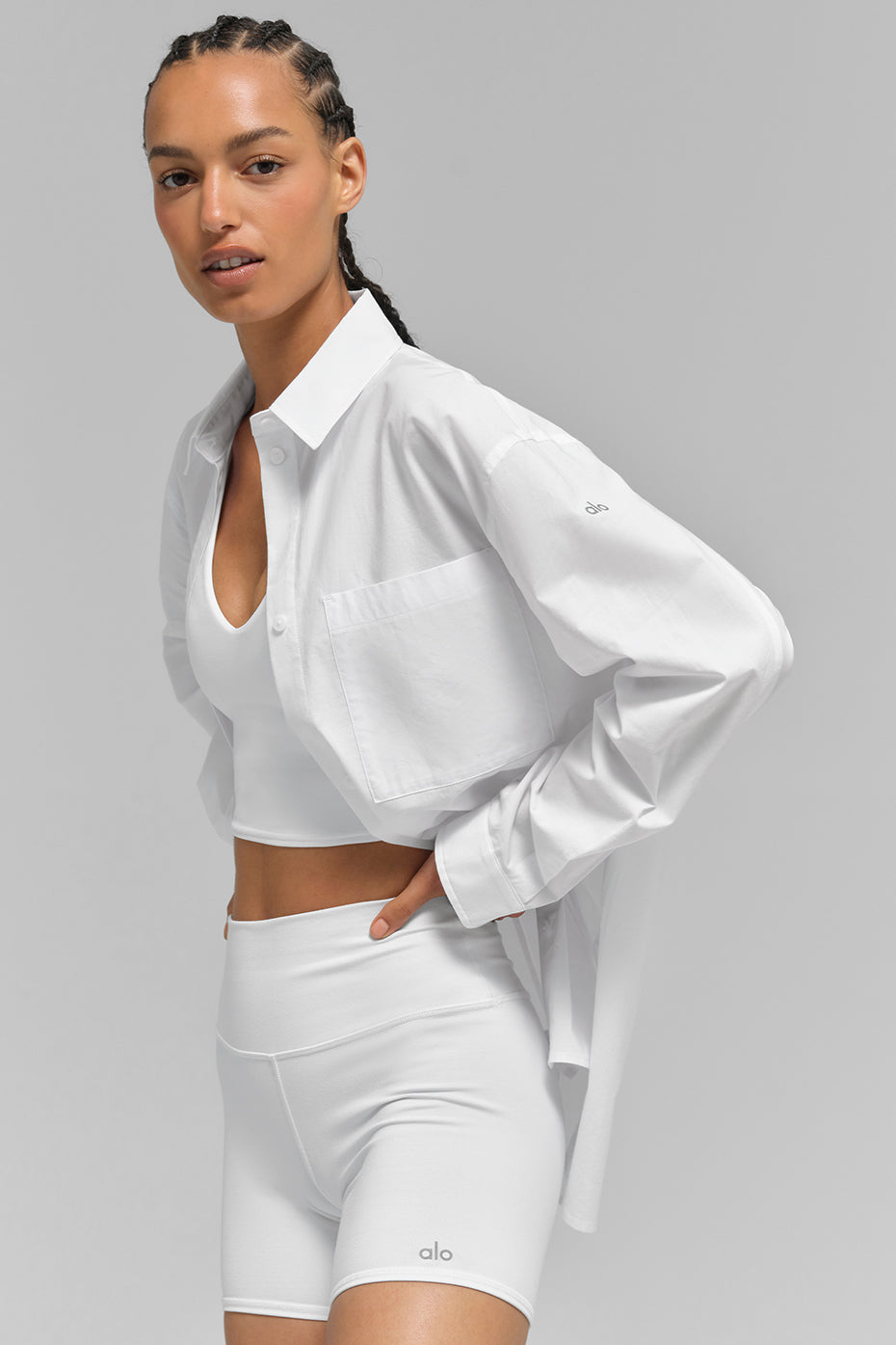 Cotton Real Deal Button Up Long Sleeve - White — photo 4