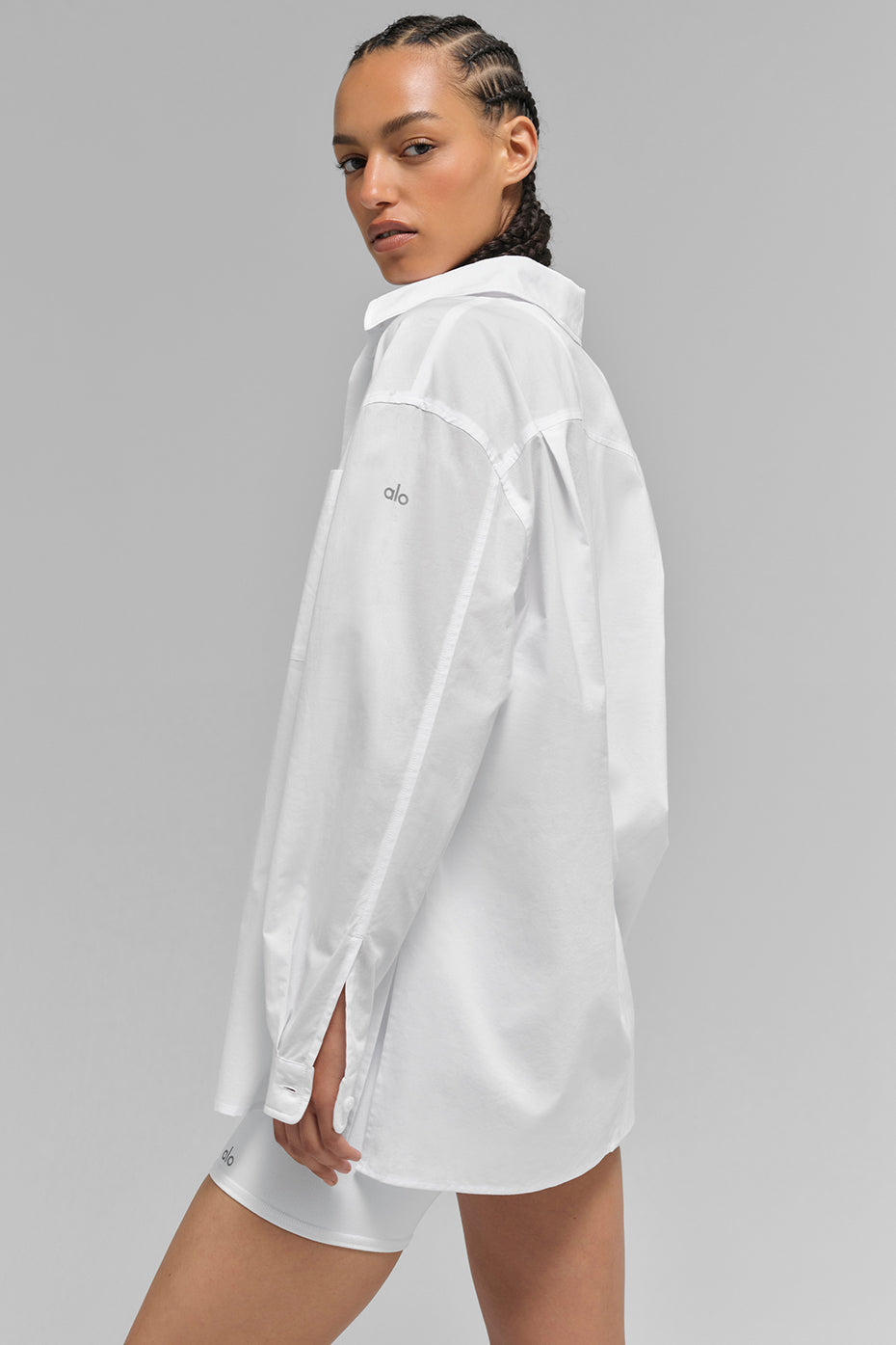 Cotton Real Deal Button Up Long Sleeve - White — photo 3