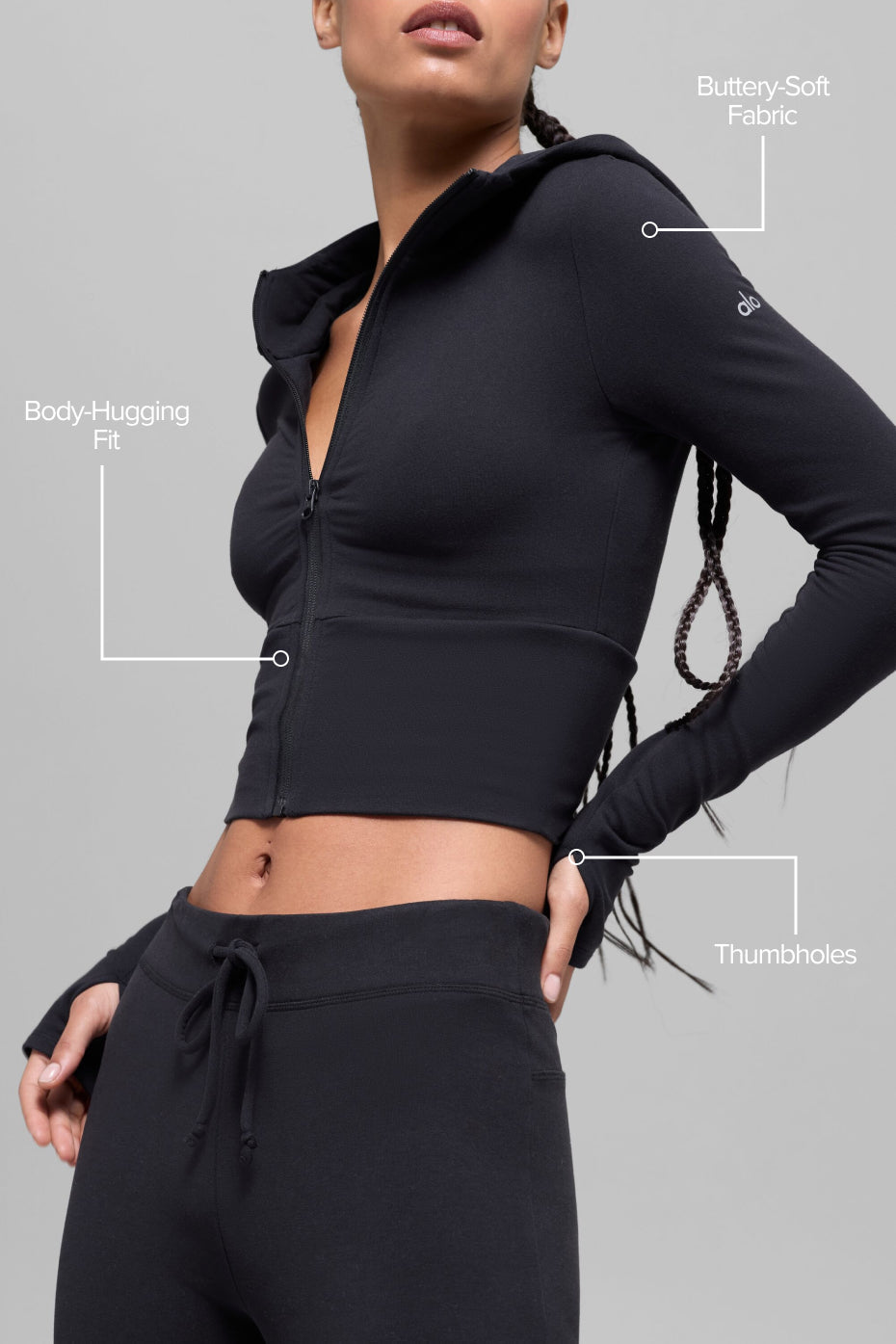 Sway Full Zip Hoodie - Black — photo 2
