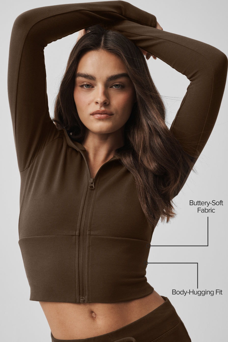 Sway Full Zip Hoodie - Espresso — photo 2