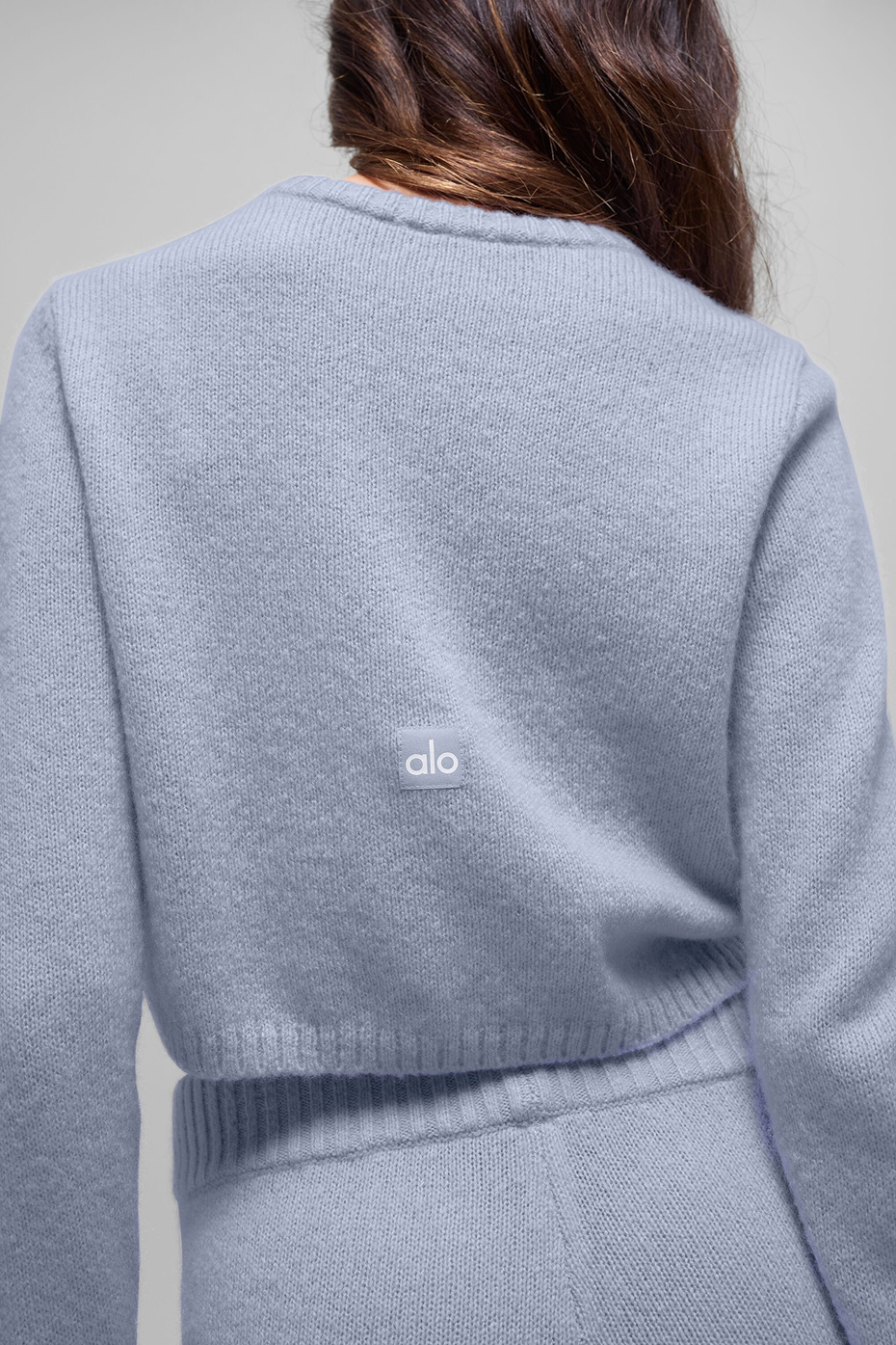 Wool Cashmere New Class Cropped Cardigan - Winter Frost — photo 2