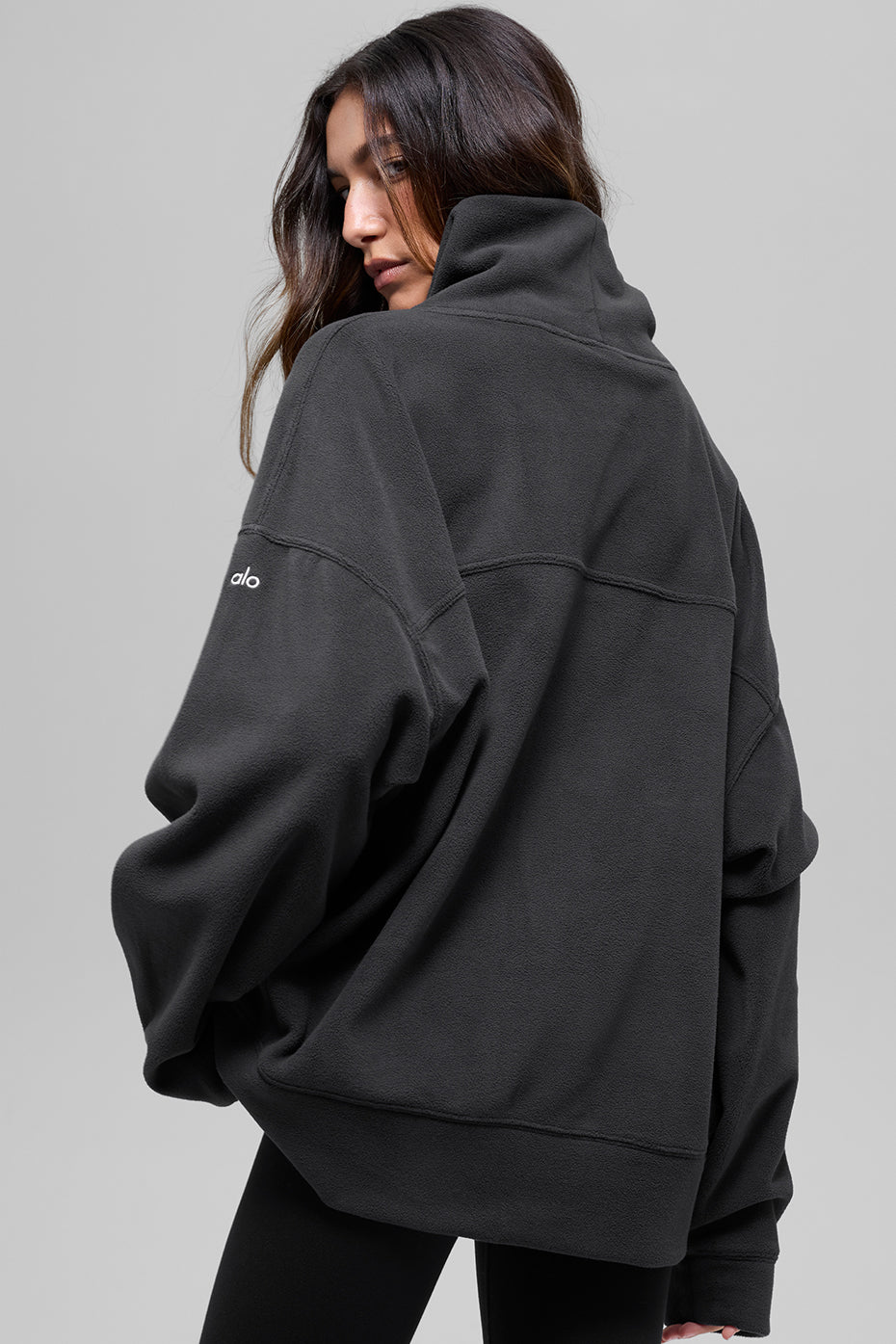 Polar Fleece Hazy Pullover - Black — photo 3