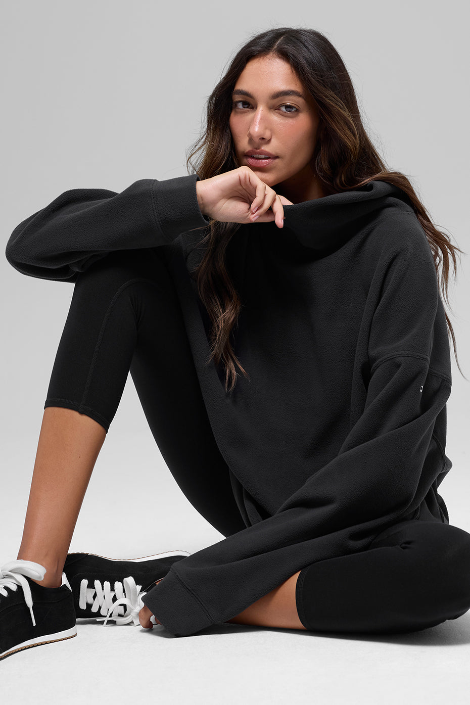 Polar Fleece Hazy Pullover - Black — photo 4