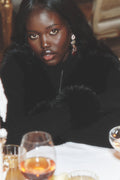 Faux Fur Cashmere Northstar Full Zip - Black — photo 1