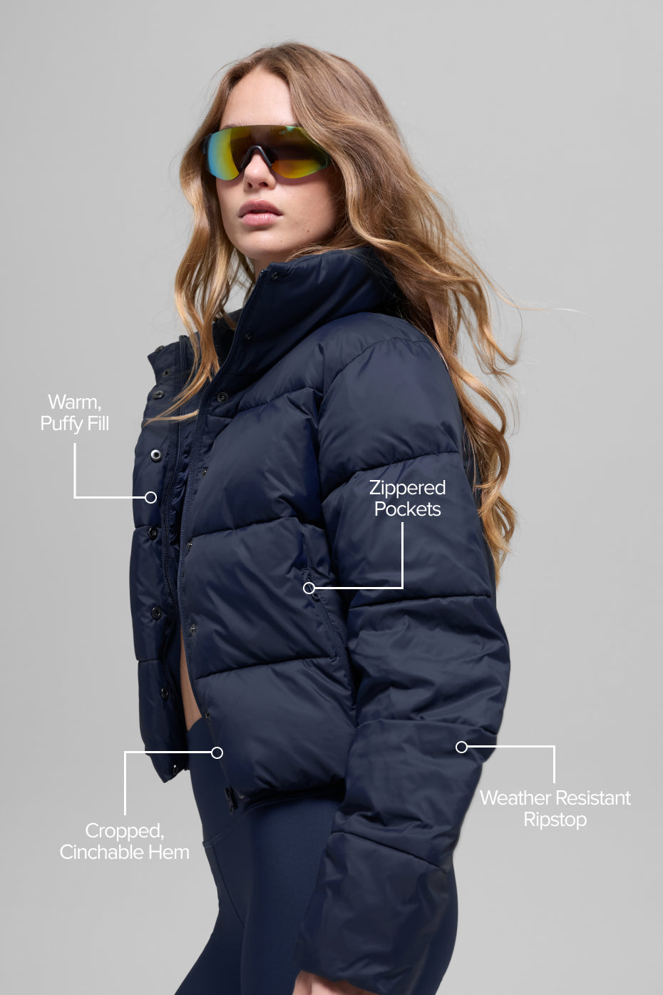 Gold Rush Puffer - Navy — photo 2