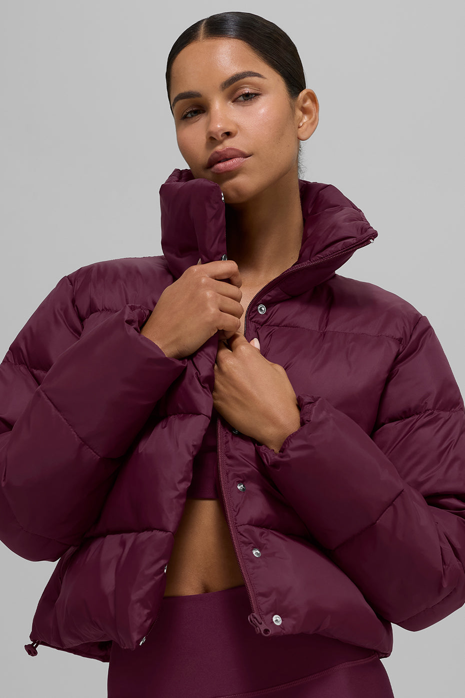 Gold Rush Puffer - Burgundy — photo 2
