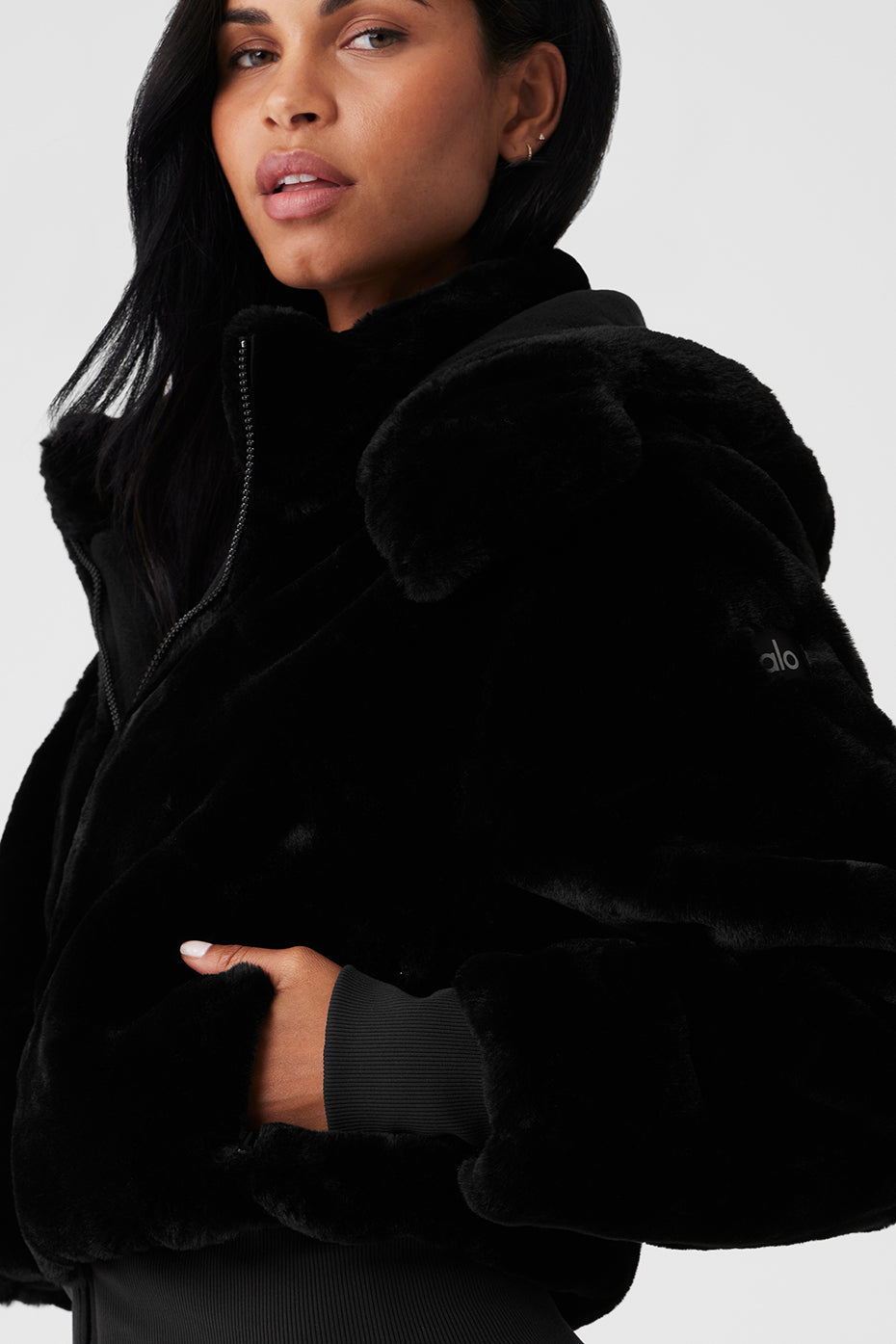 Faux Fur Foxy Jacket - Black — photo 4