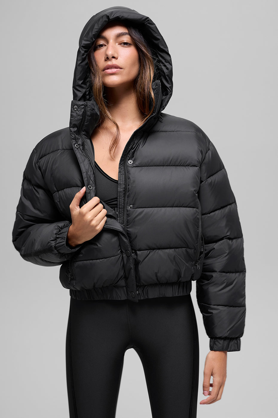 Aspen Love Puffer Jacket - Black — photo 3