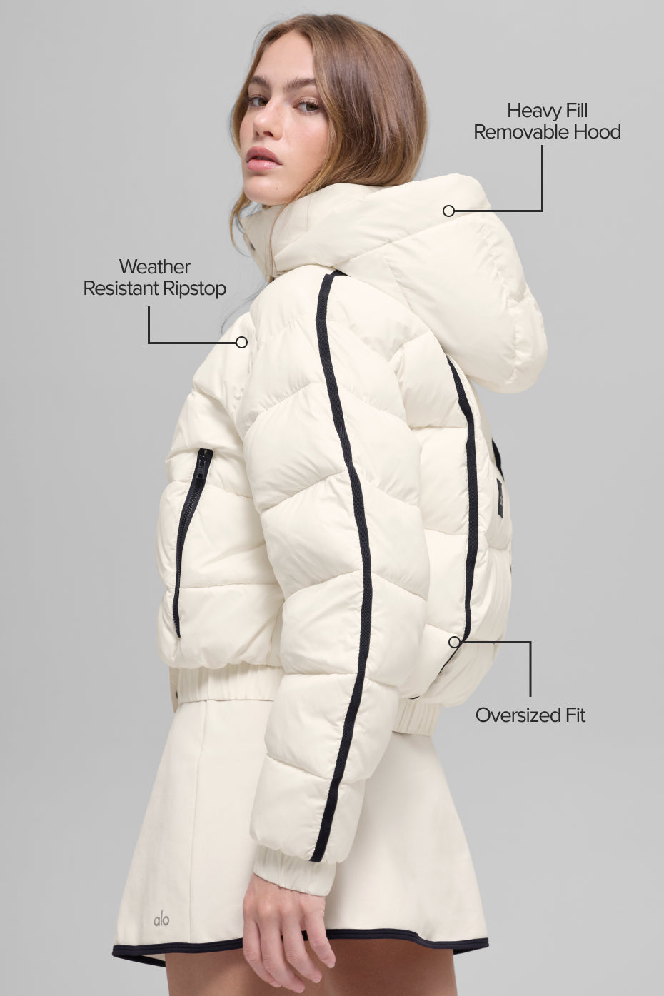 Aspen Love Puffer Jacket - Ivory — photo 2