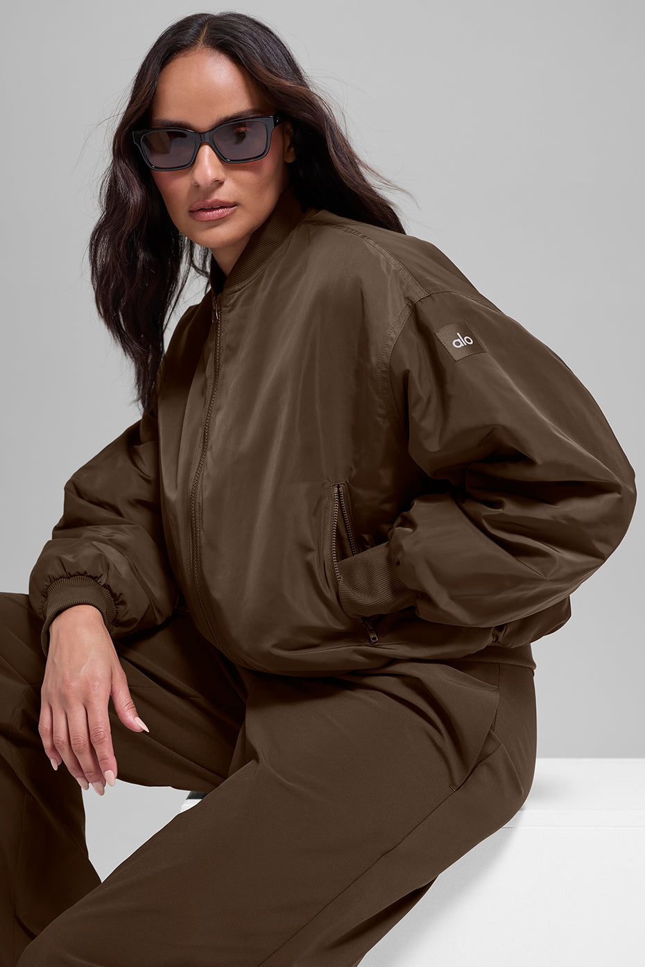 Faux Fur Urbanite Bomber - Espresso/Ivory — photo 4