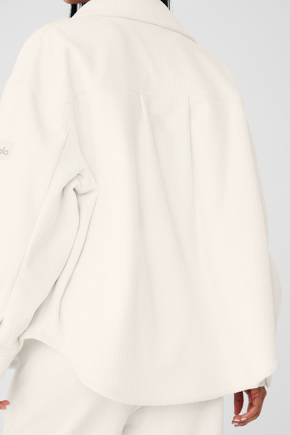 Ribbed Velour Mountain Side Shacket - Ivory — photo 5