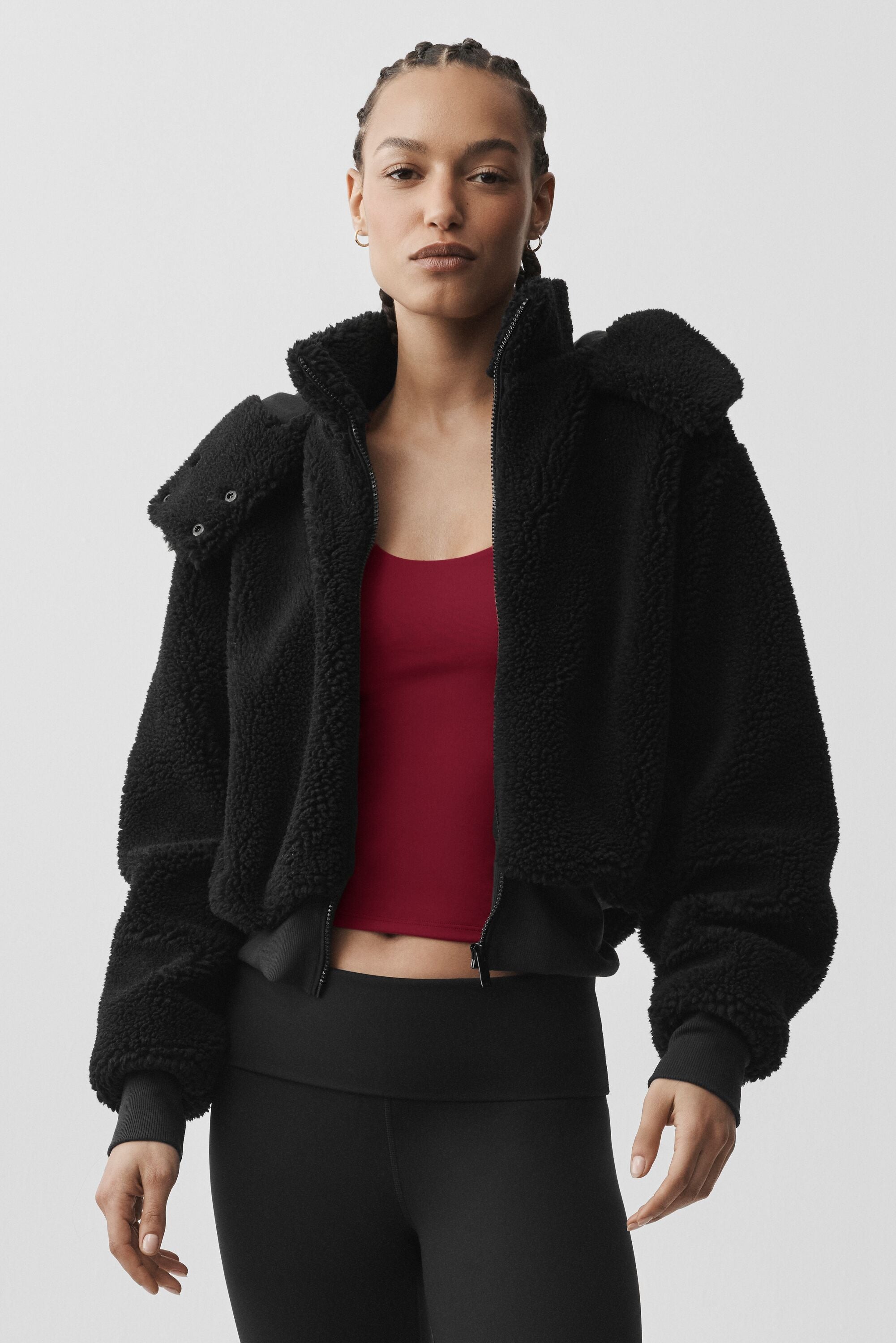 Foxy Sherpa Jacket - Black — photo 6