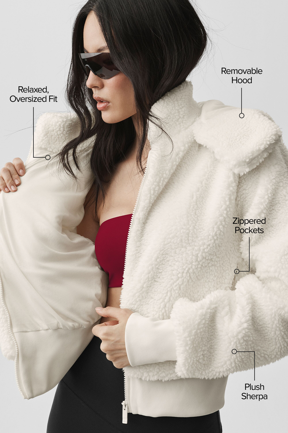 Foxy Sherpa Jacket - Ivory — photo 2